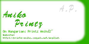 aniko printz business card